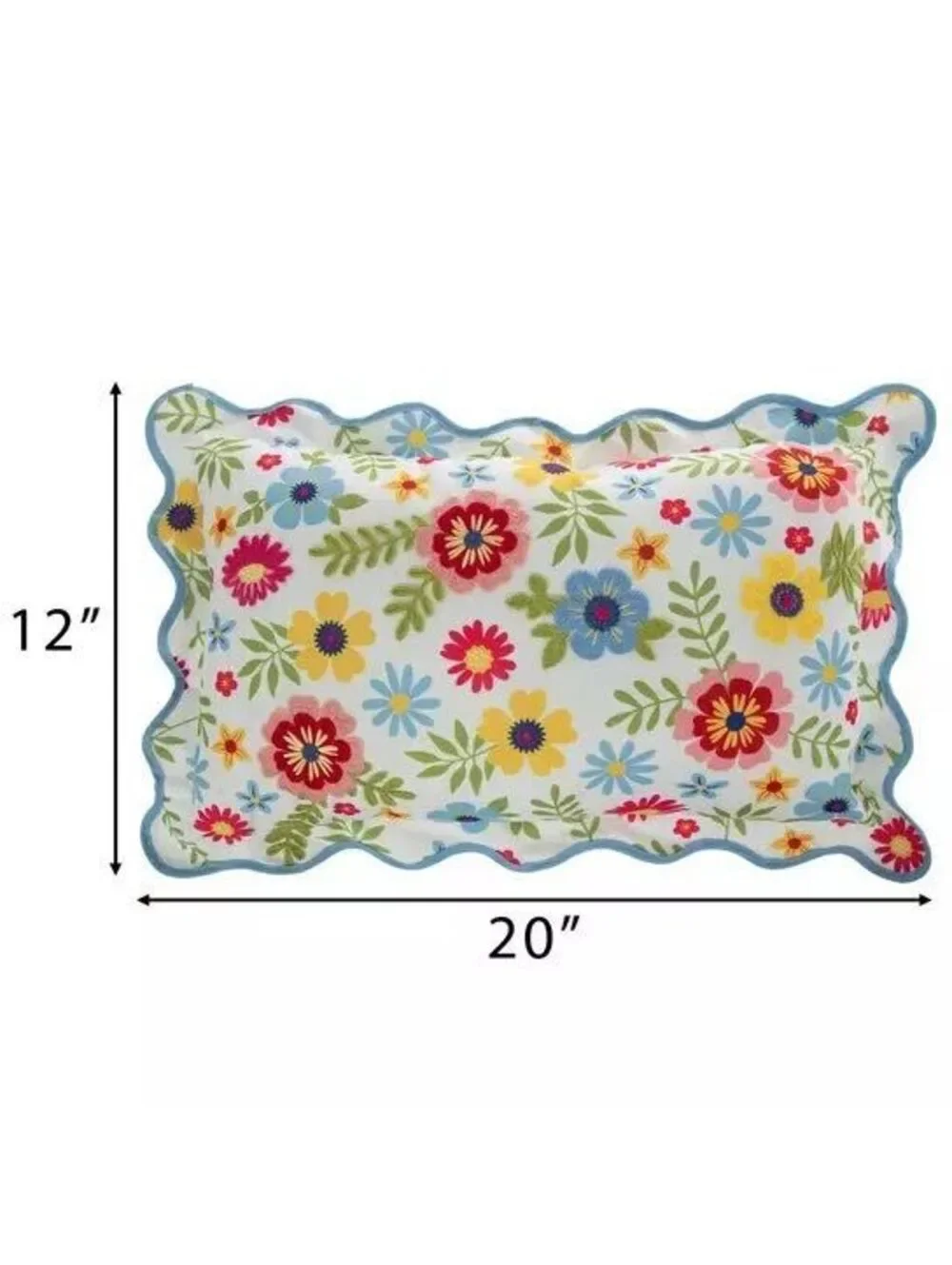 NWT Hobby Lobby Floral Scalloped Pillow